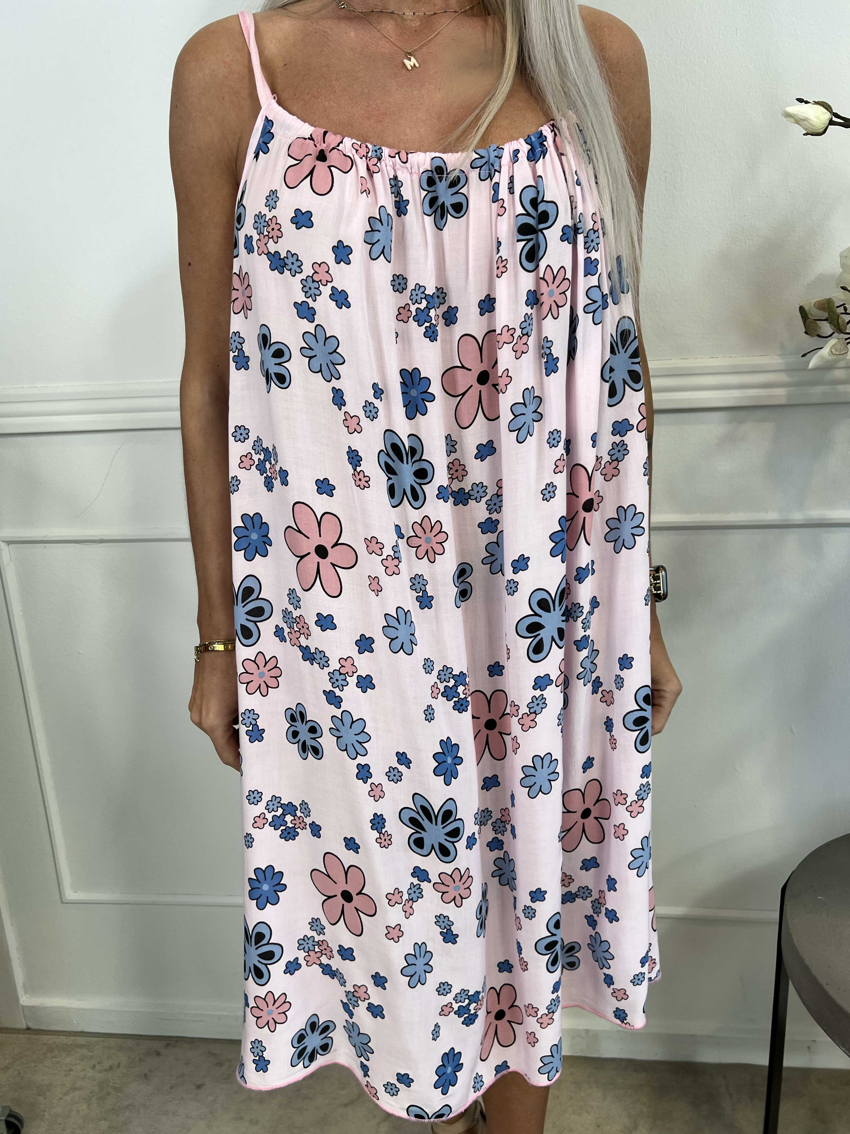 Sunshines Flower - Lätt viskosklänning med blommigt tryck